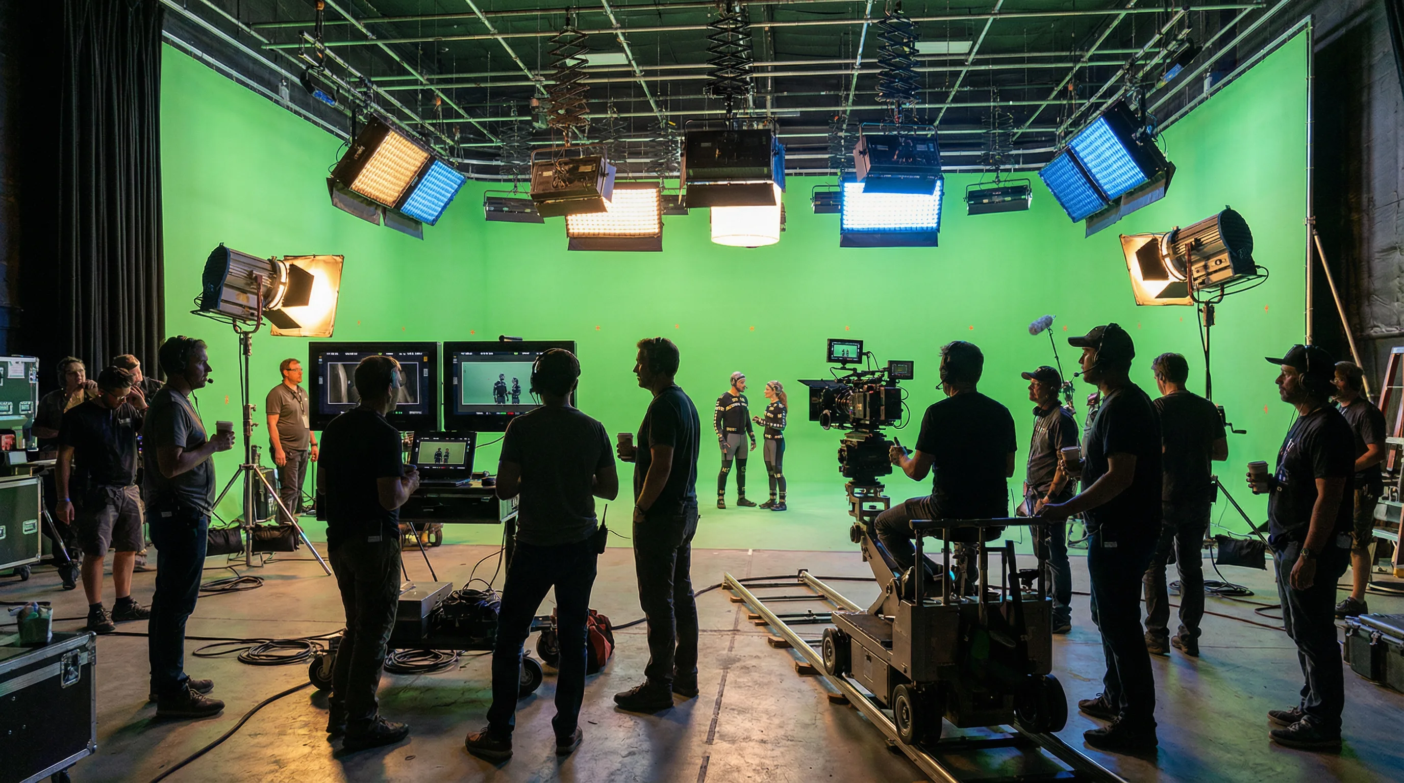 喷水 | 专业传媒创作平台 | 原创无限制专业影棚绿幕拍摄现场